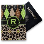 Argyle & Moroccan Mosaic Vinyl Passport Holder (Personalized)