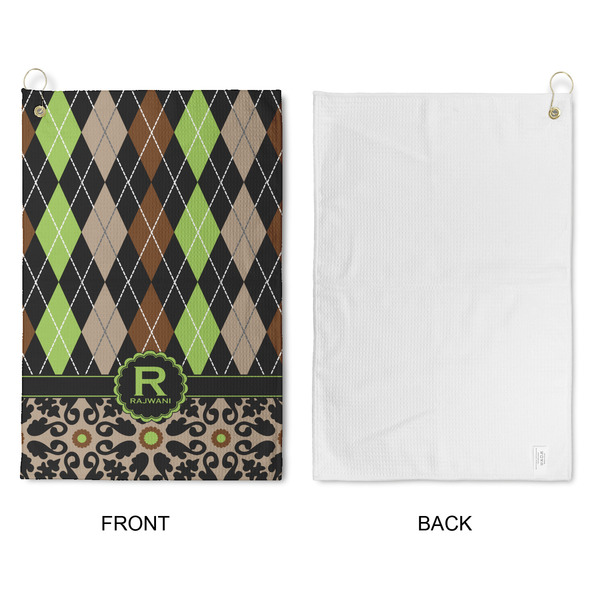 Argyle & Moroccan Mosaic Waffle Weave Golf Towel - Approval