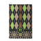 Argyle & Moroccan Mosaic Waffle Weave Golf Towel (Personalized)