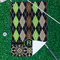 Argyle & Moroccan Mosaic Waffle Weave Golf Towel - In Context