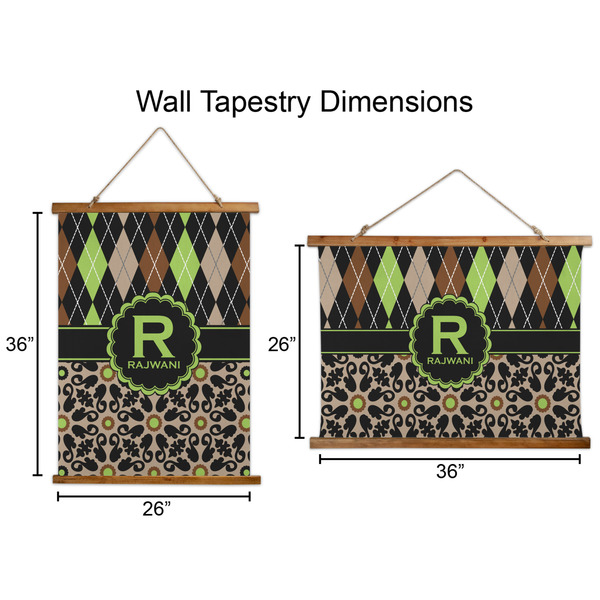 Argyle & Moroccan Mosaic Wall Hanging Tapestries - Parent/Sizing