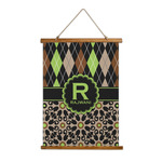 Argyle & Moroccan Mosaic Wall Hanging Tapestry - Tall (Personalized)