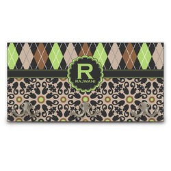 Argyle & Moroccan Mosaic Wall Mounted Coat Rack (Personalized)