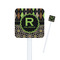 Argyle & Moroccan Mosaic Square Plastic Stir Sticks (Personalized)