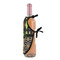 Argyle & Moroccan Mosaic Wine Bottle Apron - DETAIL WITH CLIP ON NECK