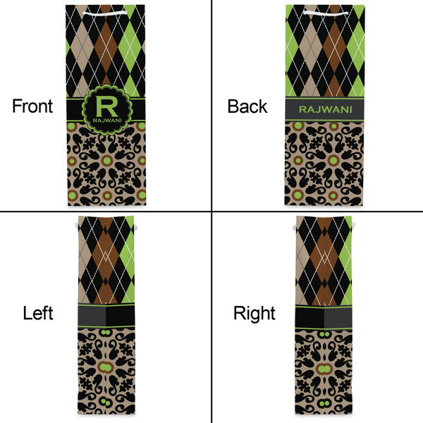 Argyle & Moroccan Mosaic Wine Gift Bag - Gloss - Approval