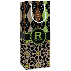 Argyle & Moroccan Mosaic Wine Gift Bags - Gloss (Personalized)