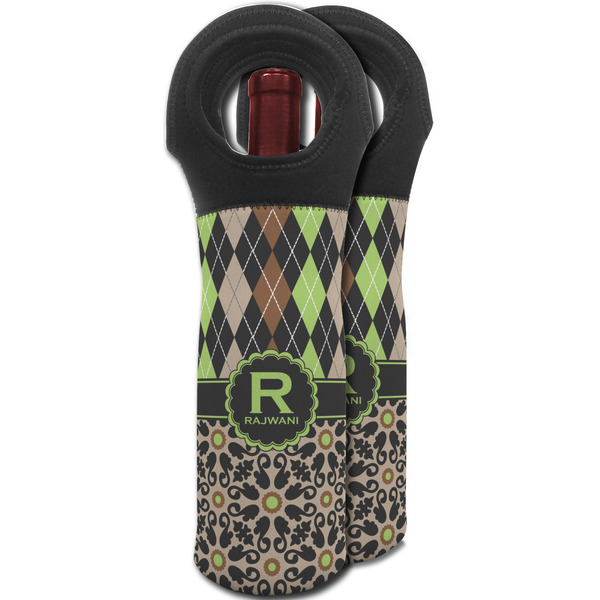 Argyle & Moroccan Mosaic Wine Tote Bag - MAIN