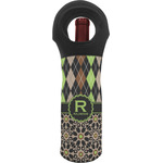 Argyle & Moroccan Mosaic Wine Tote Bag (Personalized)