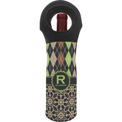 Argyle & Moroccan Mosaic Wine Tote Bag (Personalized)