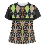 Argyle & Moroccan Mosaic Women's Crew T-Shirt - 2X Large