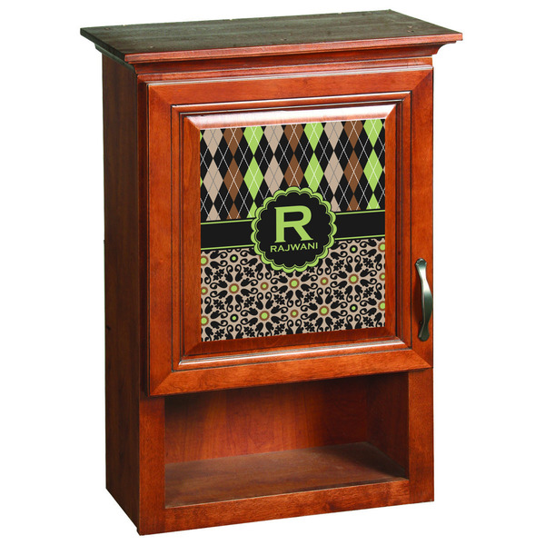Argyle & Moroccan Mosaic Wooden Cabinet Decal (Medium)