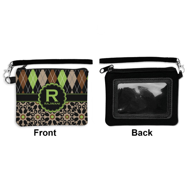 Argyle & Moroccan Mosaic Wristlet ID Cases - Front & Back