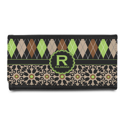 Argyle & Moroccan Mosaic Leatherette Ladies Wallet (Personalized)