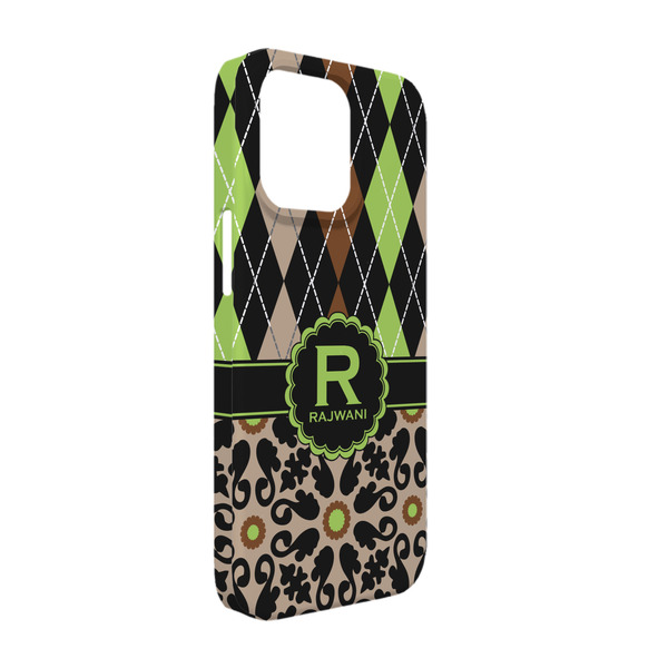 Custom Argyle & Moroccan Mosaic iPhone Case - Plastic - iPhone 13 (Personalized)