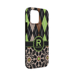Argyle & Moroccan Mosaic iPhone Case - Rubber Lined - iPhone 13 Mini (Personalized)