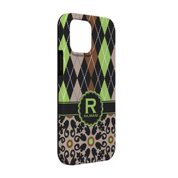 Argyle & Moroccan Mosaic iPhone Case - Rubber Lined - iPhone 13 Pro (Personalized)