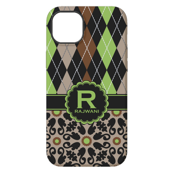 Argyle & Moroccan Mosaic iPhone 14 Plus Tough Case - Back
