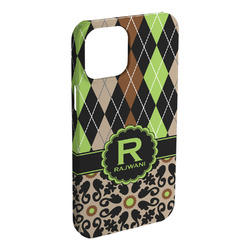 Argyle & Moroccan Mosaic iPhone Case - Plastic - iPhone 15 Pro Max (Personalized)