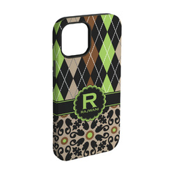 Argyle & Moroccan Mosaic iPhone Case - Rubber Lined - iPhone 15 (Personalized)