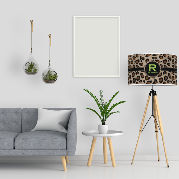 Granite Leopard 12" Drum Lampshade - LIFESTYLE