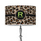 Granite Leopard 12" Drum Lampshade - ON STAND (Poly Film)