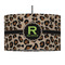 Granite Leopard 12" Drum Pendant Lamp - Fabric (Personalized)