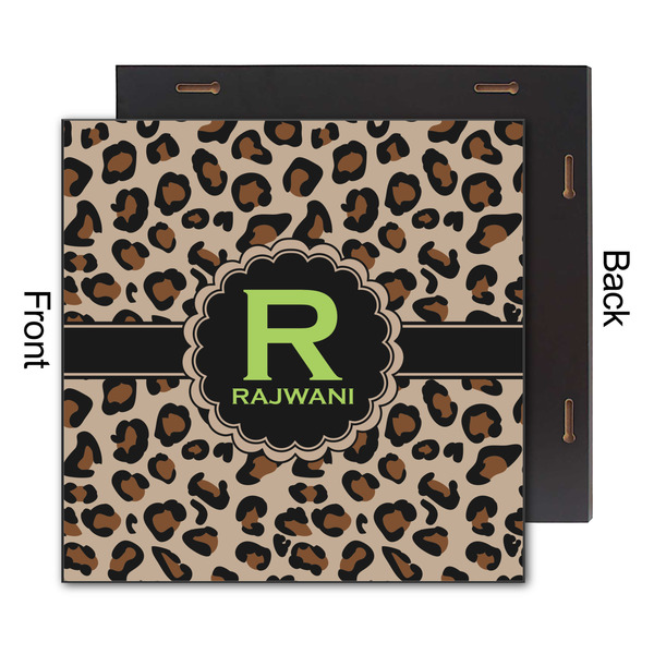 Granite Leopard 12x12 Wood Print - Front & Back View