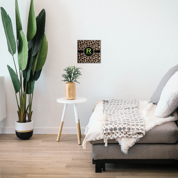 Granite Leopard 12x12 Wood Print - In Context