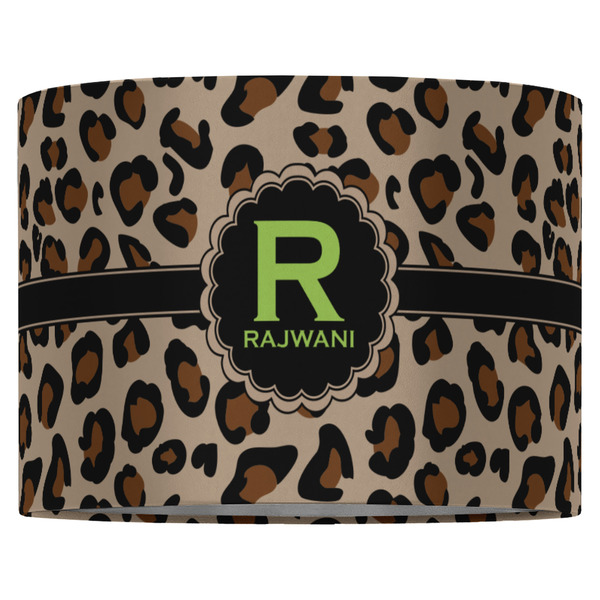 Granite Leopard 16" Drum Lampshade - FRONT (Fabric)