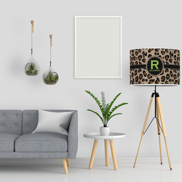Granite Leopard 16" Drum Lampshade - LIFESTYLE