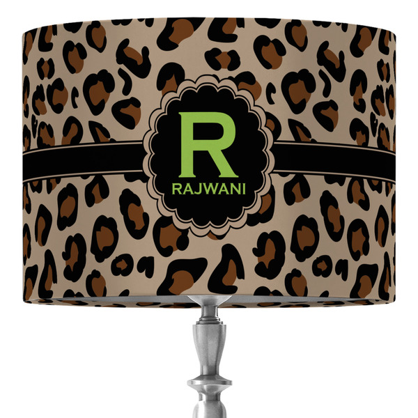 Custom Granite Leopard 16" Drum Lamp Shade - Fabric (Personalized)