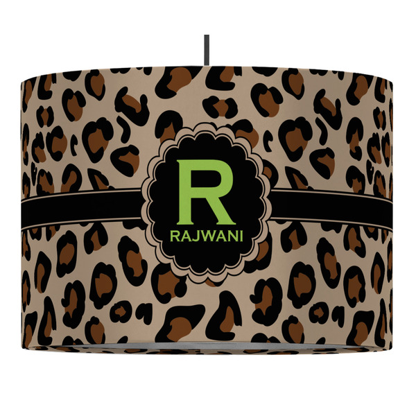 Granite Leopard 16" Drum Lampshade - PENDANT (Fabric)