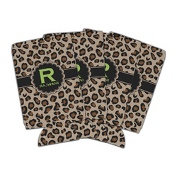 Granite Leopard Can Cooler (16 oz) - Set of 4 (Personalized)