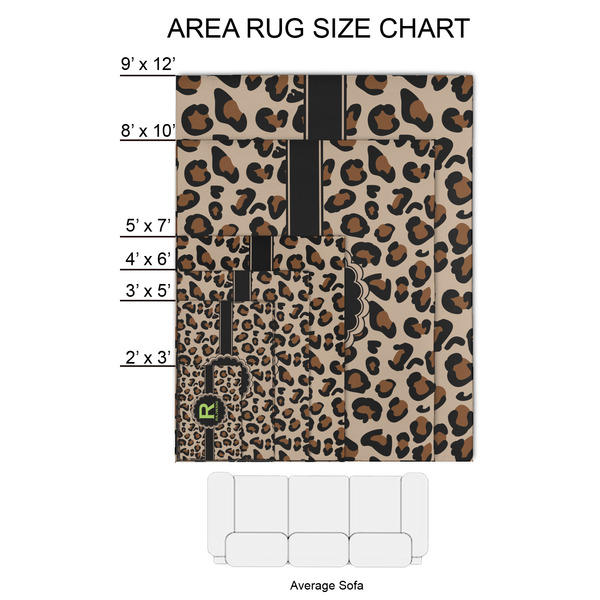 Granite Leopard 2'x3' Indoor Area Rugs - Size Chart