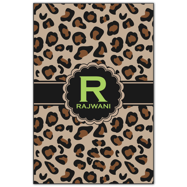 Custom Granite Leopard Wood Print - 20x30 (Personalized)