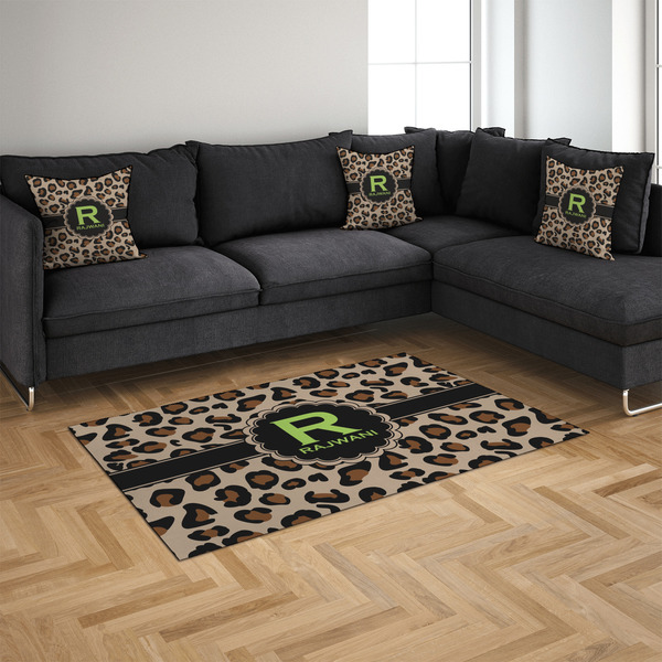 Granite Leopard 4'x6' Indoor Area Rugs - IN CONTEXT