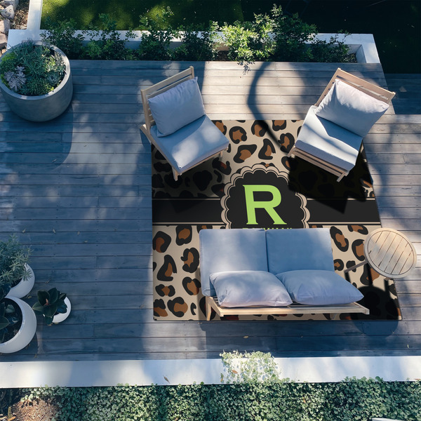 Granite Leopard 8'x10' Patio Rug - In context