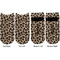 Granite Leopard Adult Ankle Socks - Double Pair - Front and Back - Apvl