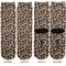 Granite Leopard Adult Crew Socks - Double Pair - Front and Back - Apvl