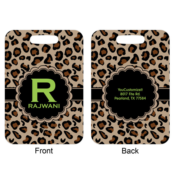 Granite Leopard Aluminum Luggage Tag (Front + Back)