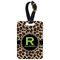 Granite Leopard Metal Luggage Tag w/ Name and Initial
