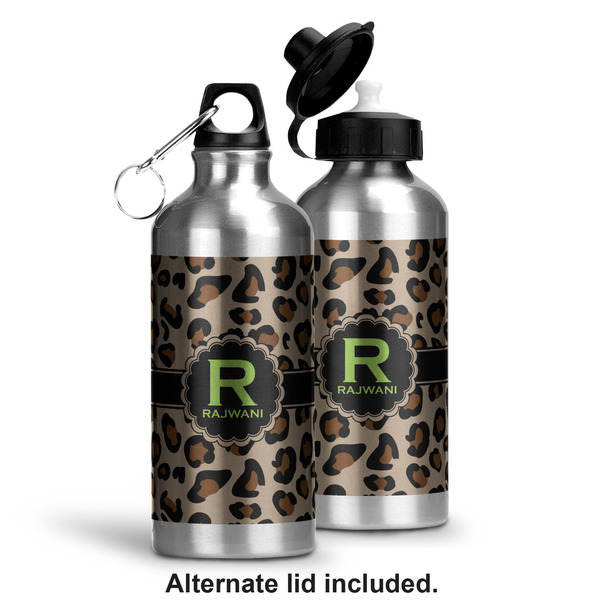 Granite Leopard Aluminum Water Bottle - Alternate lid options