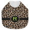 Granite Leopard Jersey Knit Baby Bib w/ Name and Initial