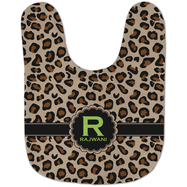 Granite Leopard Baby Bib - AFT flat