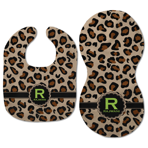 Granite Leopard Baby Bib & Burp Set - Approval (new bib & burp)