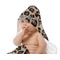 Granite Leopard Baby Hooded Towel on Child