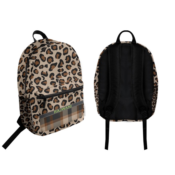 Granite Leopard Backpack front and back - Apvl