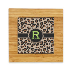 Granite Leopard Bamboo Trivet with Ceramic Tile Insert (Personalized)