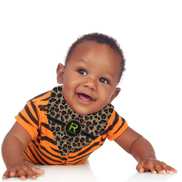Granite Leopard Bandana Bib - (Lifestyle 1 boy)